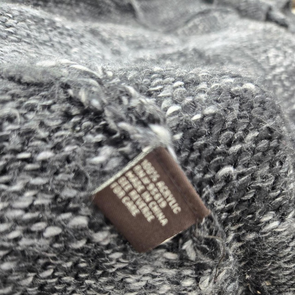 Womans Gray Black Marled Knit Cardigan XL - Picture 8 of 8